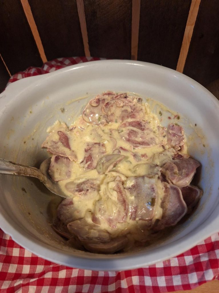 Varkenstong in vinaigrette